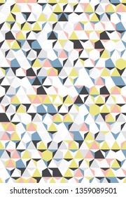 Irregular vector colorful abstract geometric pattern with triangles and hexagons