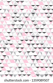 Irregular vector colorful abstract geometric pattern with triangles and hexagons