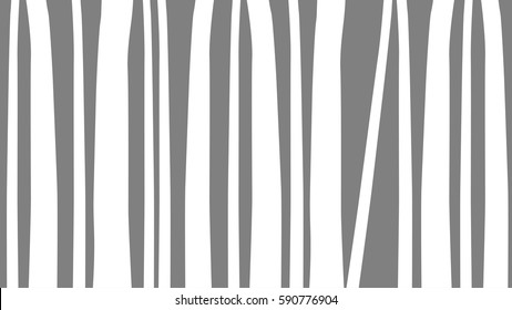 irregular vertical white crooked stripes on grey background vector pattern