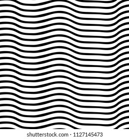 Irregular wavy lines black and white. Vector seamless pattern. Perfect for backgrounds!