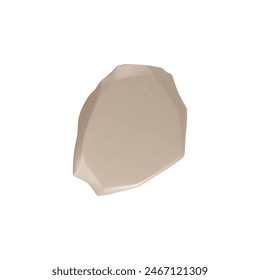 Podio de piedra beige de forma irregular. Ilustración vectorial de un ícono 3D con superficies lisas y texturas realistas. Ideal para diseños naturales, minimalistas y de exhibición