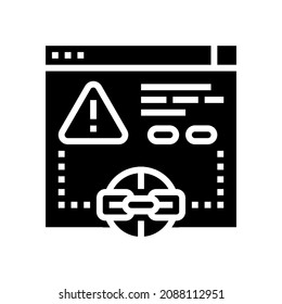 irrelevant link glyph icon vector. irrelevant link sign. isolated contour symbol black illustration