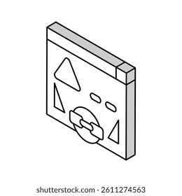 irrelevant link isometric icon vector. irrelevant link sign. isolated symbol illustration