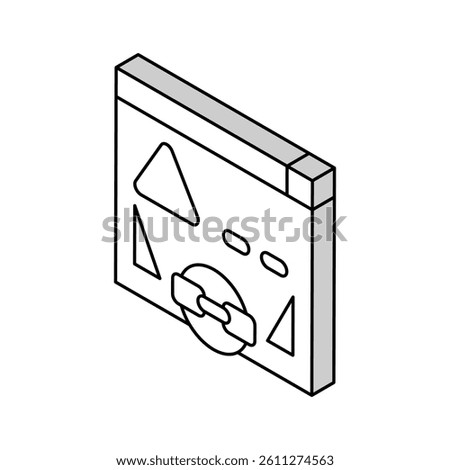 irrelevant link isometric icon vector. irrelevant link sign. isolated symbol illustration