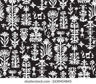 Um padrão irresistível com uma qualidade hieroglífica, inspirado por um design de corte de papel do século XVI. 