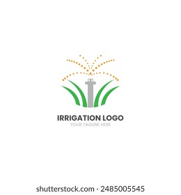 irrigation agriculture growth system  logo design 