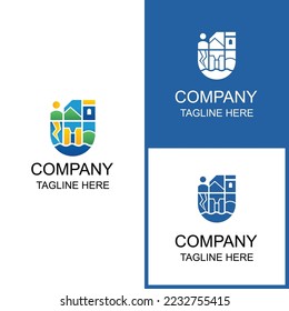 irrigation channel logo design can be used for digital and print