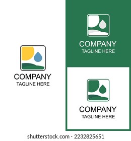irrigation channel logo design can be used for digital and print