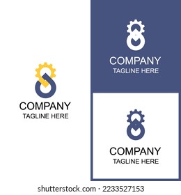 irrigation channel logo design can be used for digital and print