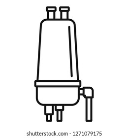 Irrigation filter icon. Outline irrigation filter vector icon for web design isolated on white background