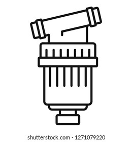 Irrigation filter icon. Outline irrigation filter vector icon for web design isolated on white background