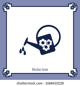 Irrigation flowers, vector icon