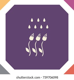 Irrigation flowers, vector icon