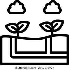 Irrigation Flume Vector Design Icon Style