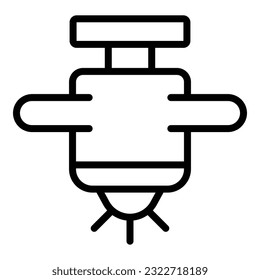 Vector de contorno de icono de riego. Sistema de agua. Deriva de jardín
