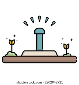 Bewässerungssymbole Design Vorlage Vektorgrafik Symbol isoliert