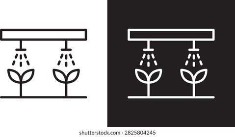 Irrigation icon flat web logo..