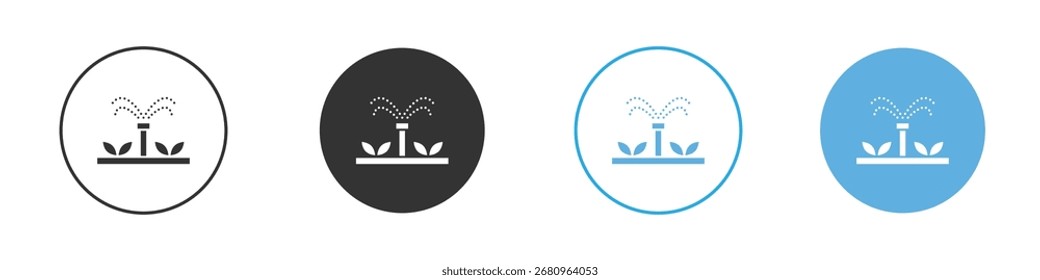 Irrigation icon. Graphic icon design template