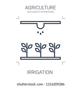 irrigation icon. high quality line irrigation icon on white background. from agriculture collection flat trendy vector irrigation symbol. use for web and mobile