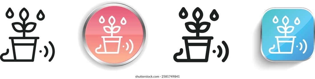 irrigation icon. Thin Linear, Regular and Button Style Design Isolated On White Background
