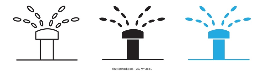 Irrigation icon vector set illustration