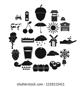 Irrigation icons set. Simple set of 25 irrigation vector icons for web isolated on white background