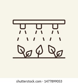 Irrigation line icon. Watering, plants, nature. Eco technology concept. Vector illustration can be used for topics like environment security, ecology, business