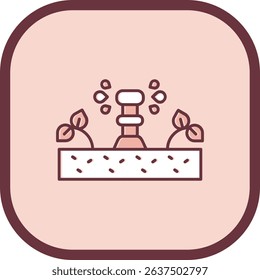 Irrigation Line vector Icon Design
