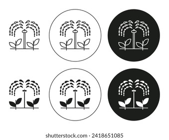 Irrigation linear thin line icon graphics. Irrigation vector set use for web ui or app