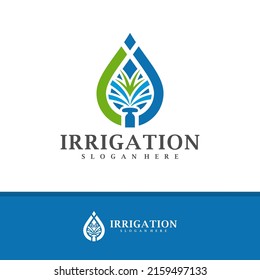 Irrigation logo design vector, Creative Irrigation logo concepts template illustration.