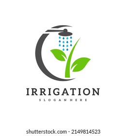 Irrigation logo design vector. Icon Symbol. Template Illustration