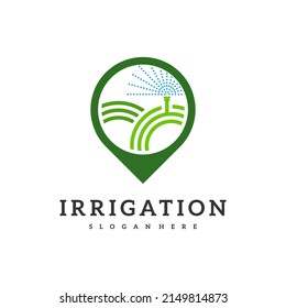 Irrigation logo design vector. Icon Symbol. Template Illustration