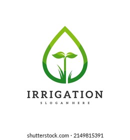 Vector de diseño de logotipo de riego. Símbolo de icono. Ilustración de plantilla