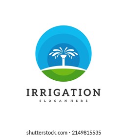 Irrigation logo design vector. Icon Symbol. Template Illustration