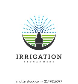 Irrigation logo design vector. Icon Symbol. Template Illustration