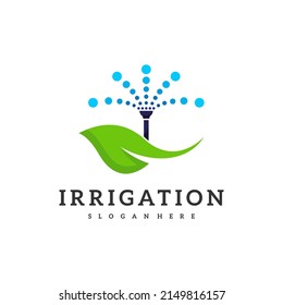 Irrigation logo design vector. Icon Symbol. Template Illustration