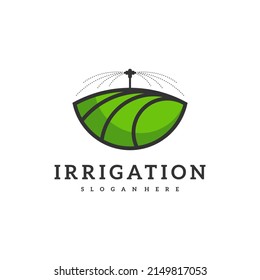 Vector de diseño de logotipo de riego. Símbolo de icono. Ilustración de plantilla