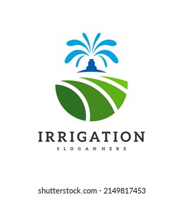 Irrigation logo design vector. Icon Symbol. Template Illustration