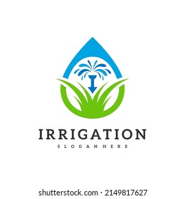 Irrigation logo design vector. Icon Symbol. Template Illustration