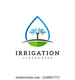 Irrigation logo design vector. Icon Symbol. Template Illustration