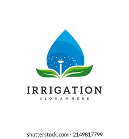 Irrigation logo design vector. Icon Symbol. Template Illustration
