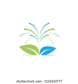 Vector de diseño de logotipo de riego. Símbolo de icono. Ilustración de plantilla
