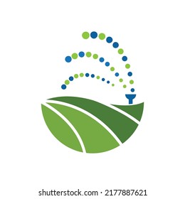 Vector de diseño de logotipo de riego. Símbolo de icono. Ilustración de plantilla