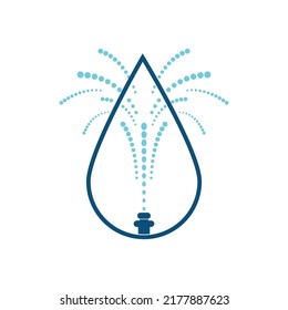 Vector de diseño de logotipo de riego. Símbolo de icono. Ilustración de plantilla