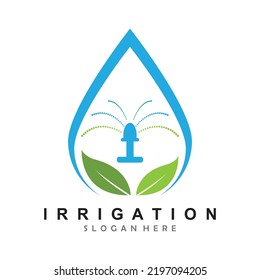Irrigation logo design vector. Icon Symbol. Template Illustration