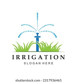 Irrigation logo design vector. Icon Symbol. Template Illustration