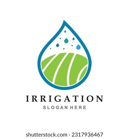 Irrigation logo design vector. Icon Symbol. Template Illustration