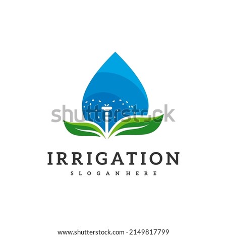 Irrigation logo design vector. Icon Symbol. Template Illustration