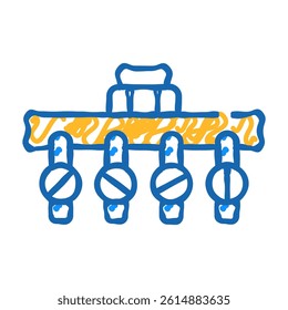 irrigation pipeline system doodle icon sketch vector. irrigation pipeline system sign. isolated symbol illustration