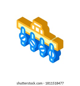 sistema de tuberías de riego isométrico vector de ícono. señal del sistema de tuberías de riego. ilustración de símbolo aislado